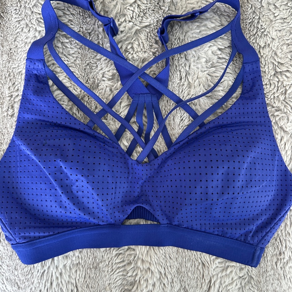 Blue Strappy Women's Bra